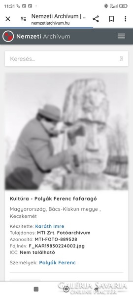 Polyàk Ferenc fafaràgàs ,szignàlt nagyméretű fafaragás falikép jó kvalitàsos Modern művészet Jézus.