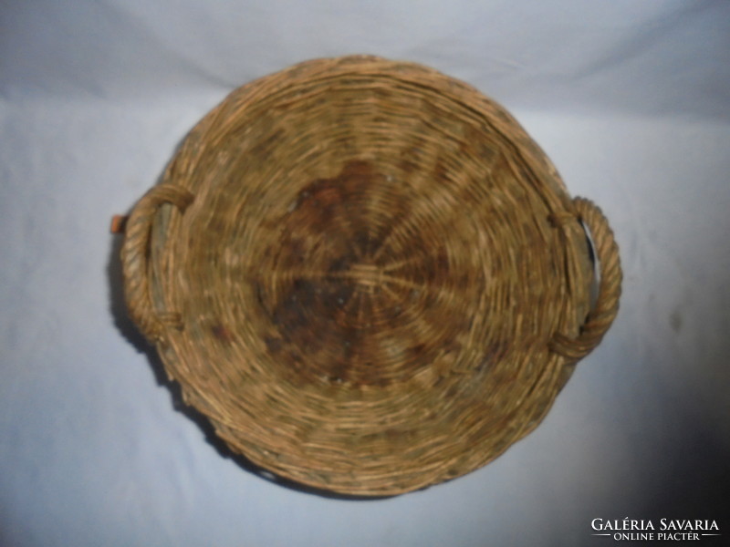 Old cane wicker basket, basket
