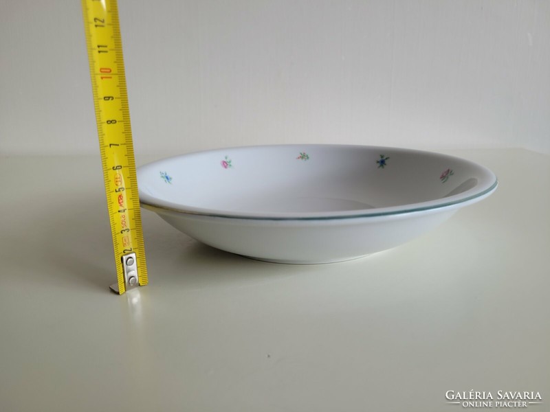 Régi Zsolnay porcelán tányér virágos mélytányér