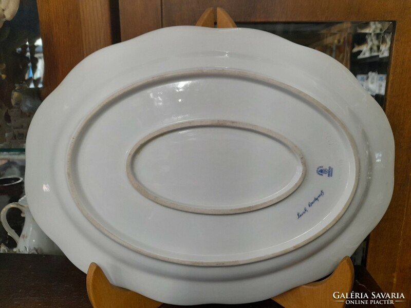 Ó Herend 1930 Victoria pattern bowl, steak bowl. 36 Cm.