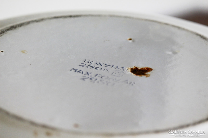 28 Cm, Bonyhád, enamelled bowl with handles