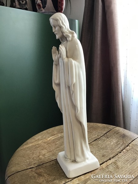 Antik porcelán Jézus szobor