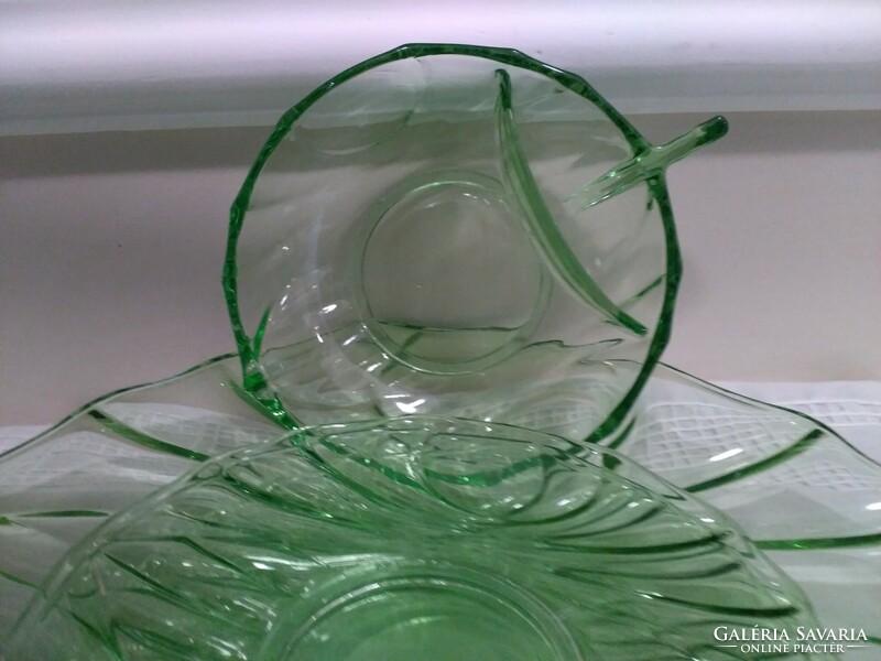 Uranium Green Vaseline Glass Set