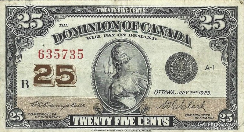 25 Cent 1923 Canada rare