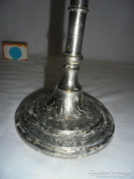 Old metal candle holder - marked
