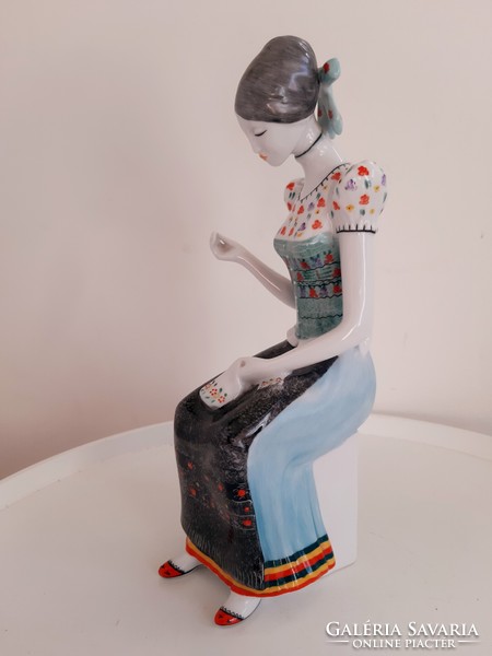 Ravenclaw sewing girl porcelain figurine