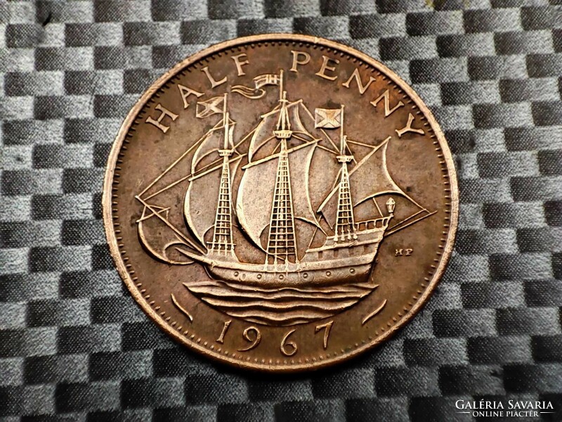Egyesült Királyság ½ penny, 1967