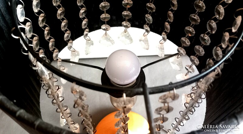 Fa-réz- kristály asztali lámpa ALKUDHATÓ design