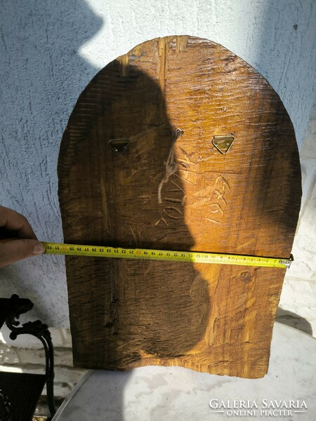 Polish woodcarving, signed large-scale woodcarving mural, good quality, modern art, Jesus.