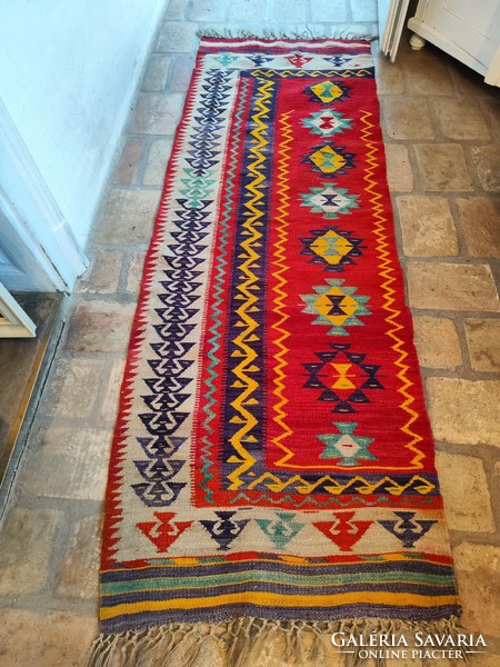 Vintage wool kilim tapestry