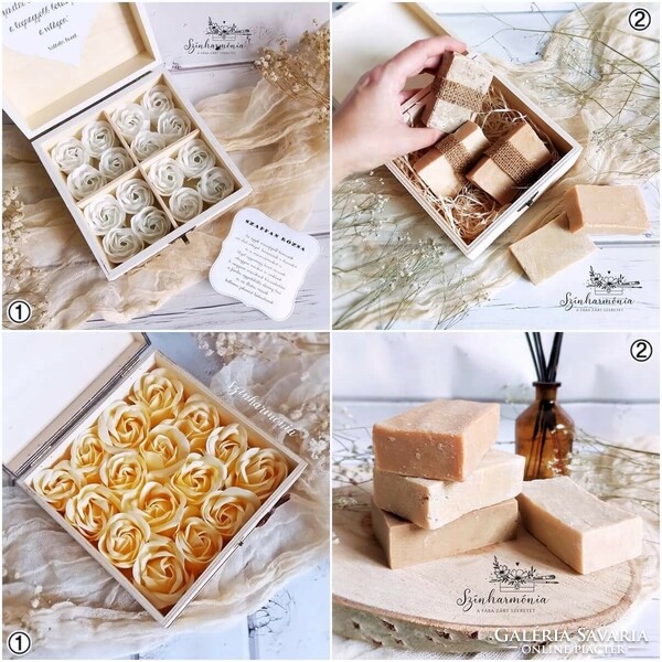 Gift box with soap - nature