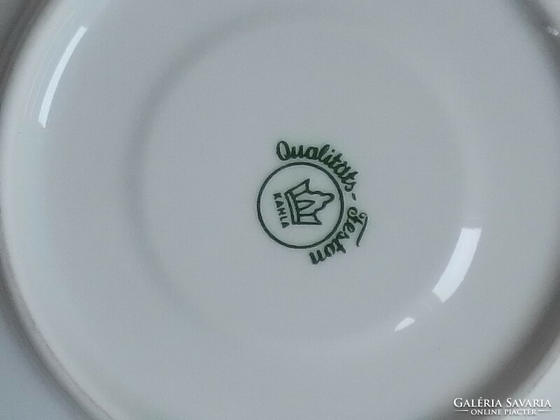 Kahla German gilded border white glazed porcelain cake plate bowl coaster set 5 pcs