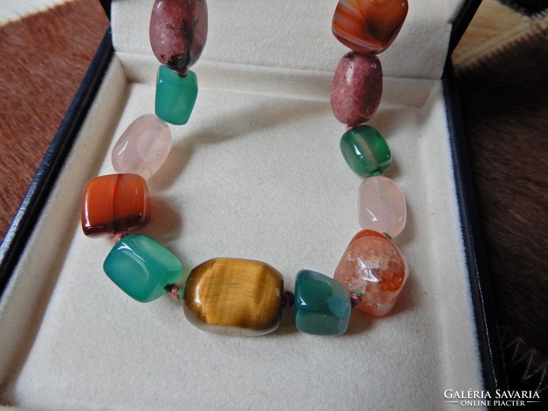 Necklace decorated with old mineral stones