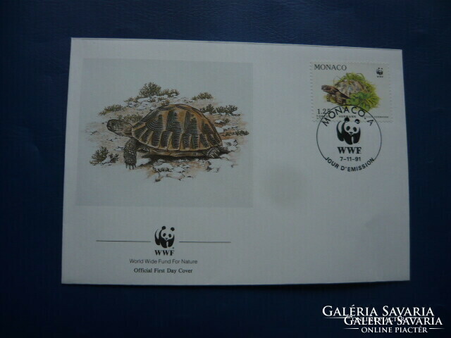 Monaco 4 envelopes with stamp turtle!