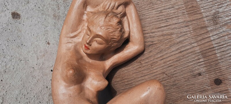 Terracotta female nude - lamp body - lux elek