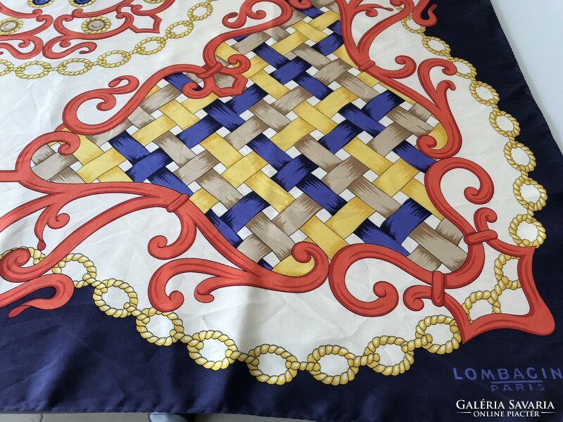 Lombagine Paris selyemkendő ragyogó színekkel, elegáns mintával