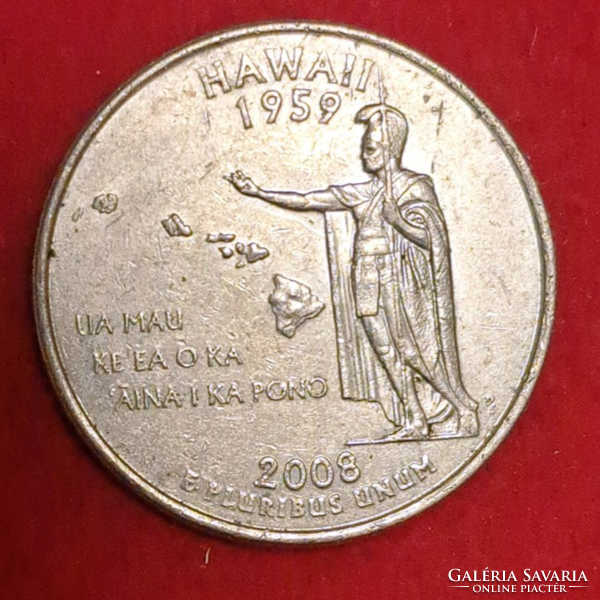 2008.  USA emlék negyed dollár (Hawaii) (928)