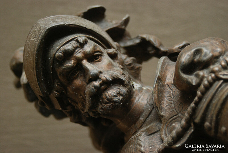 Warrior man - equestrian statue - bronze statue