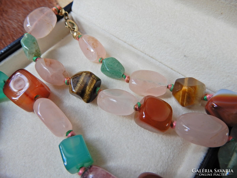 Necklace decorated with old mineral stones