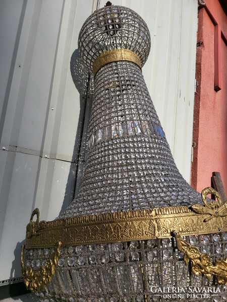 160cm empire lace basket chandelier large size