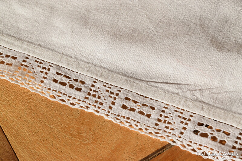 Old folk antique lace tablecloth table center table traditional 67 x 61 cm