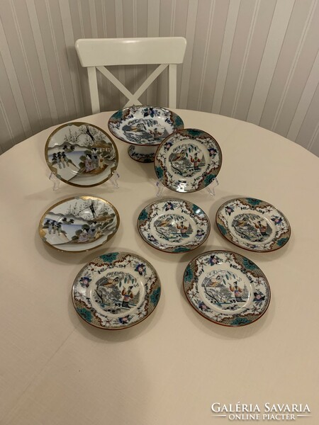 Villeroy & Boch timor cake set + 2 gift antique plates