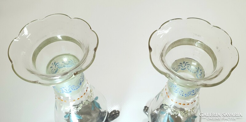Art Nouveau silver-plated flower vases (2 pcs.)