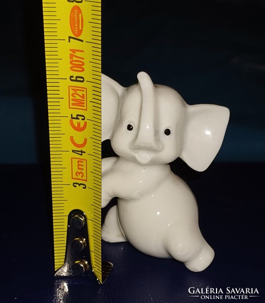 Porcelain small elephant figurine