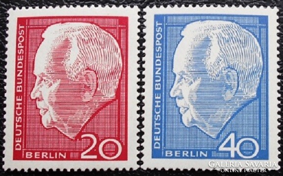 Bb2134-5 / Germany - Berlin 1964 heinrich lübke stamp set postal clerk