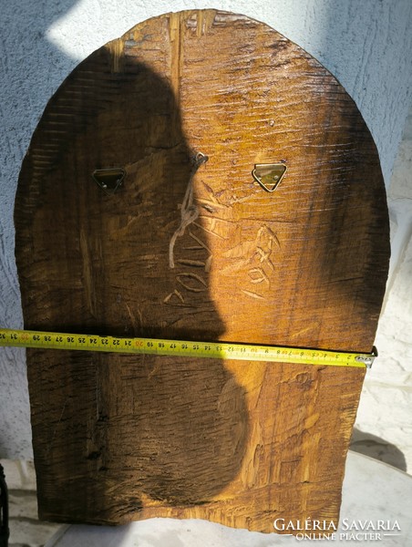 Polish woodcarving, signed large-scale woodcarving mural, good quality, modern art, Jesus.