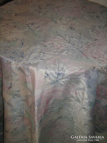 Csodaszép vintage kékes-lilás pasztell levél mintás szőttes függöny garnitúra
