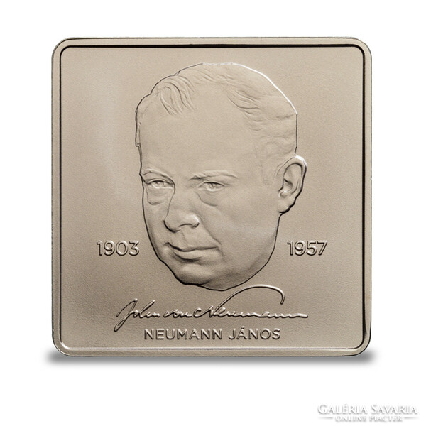 3,000 HUF János Neumann non-ferrous metal commemorative medal 2023 in a silky shiny closed unopened capsule