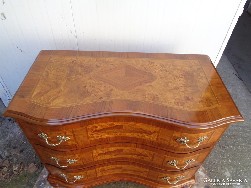 Baroque inlaid chest of drawers