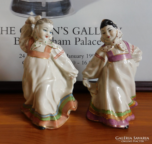 Táncoló asszonyok - két darab Polonne figura a szovjet érából 15 cm