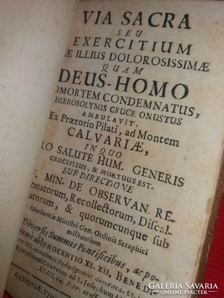 1743.Jézus emberré Válása Kálváriája stációkban kíváló állapotban Múzeális darab KASSA jezsuita AC.