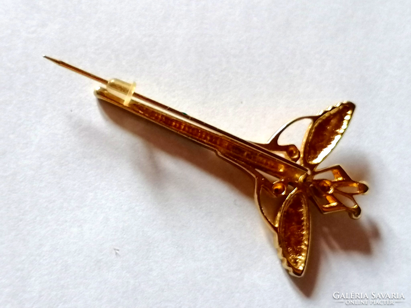 Retro, art deco, fire gilded pin brooch 677.