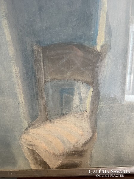 Éva Krajcsovics: the Vélazquez chair is an oil on wood fiber painting