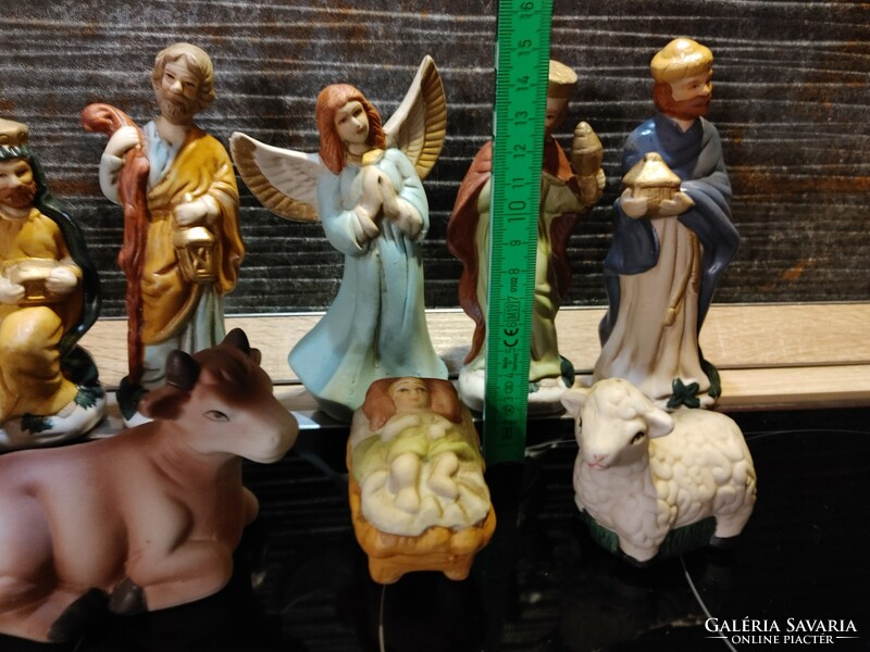 Vintage teljes Betlehemes figurák - Bisque porcelán