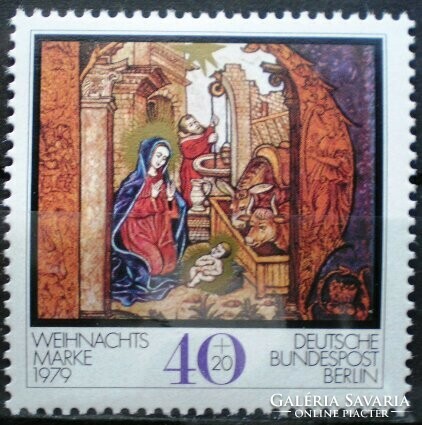 Bb613 / germany - berlin 1979 christmas stamp postal clear