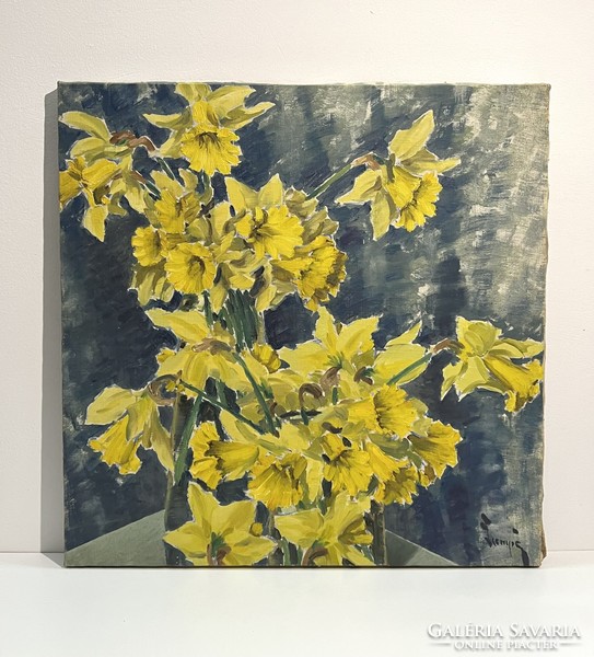 Sándor Lampé (1898-1974) daffodils (oil on canvas) /invoice provided/