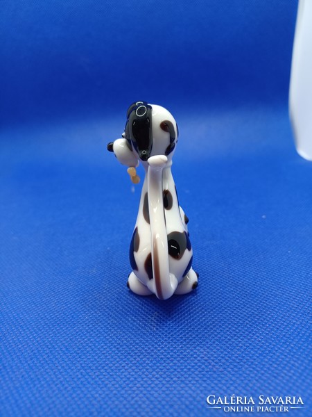 Dalmatian glass dog