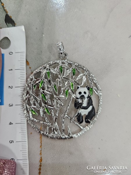 Silver panda pendant