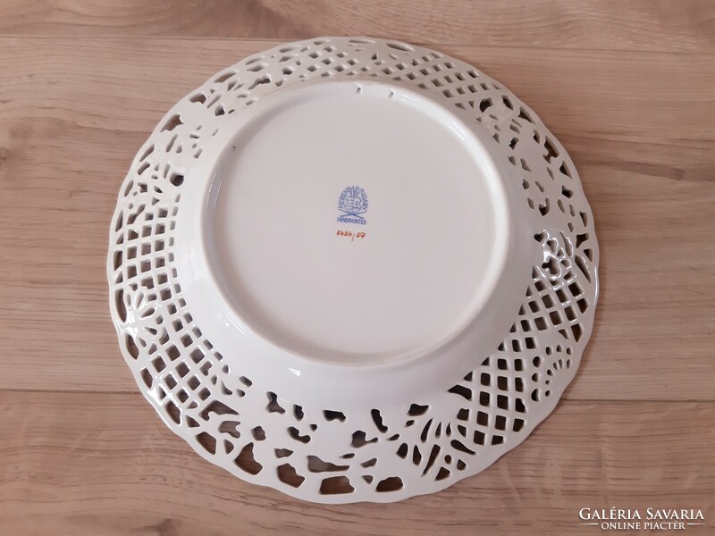 Rare Herend Indian basket pattern porcelain wall plate