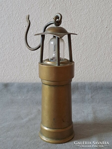 Copper / bronze miner's lamp