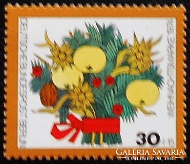 Bb481 / germany - berlin 1974 christmas stamp postal clear