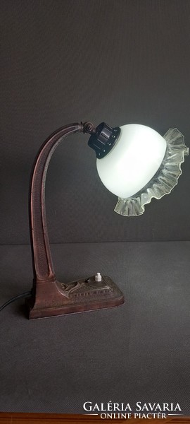 Antique bronze Art Nouveau table lamp, negotiable design