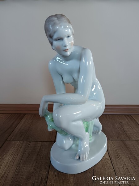 Old Herend large porcelain nude