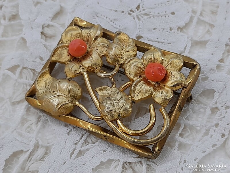 Old copper brooch, 4.8 cm