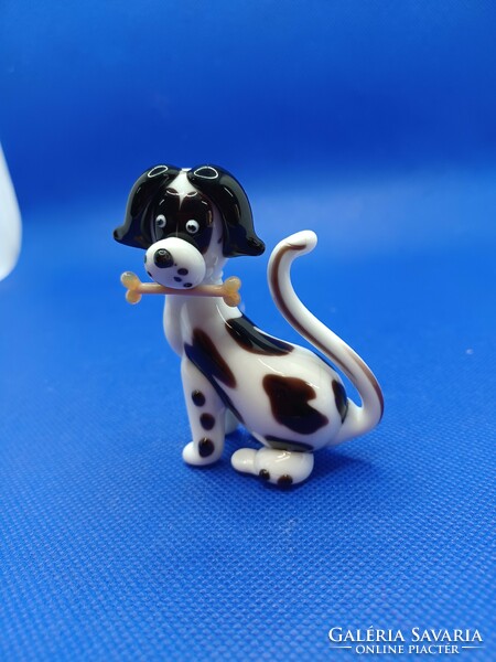 Dalmatian glass dog