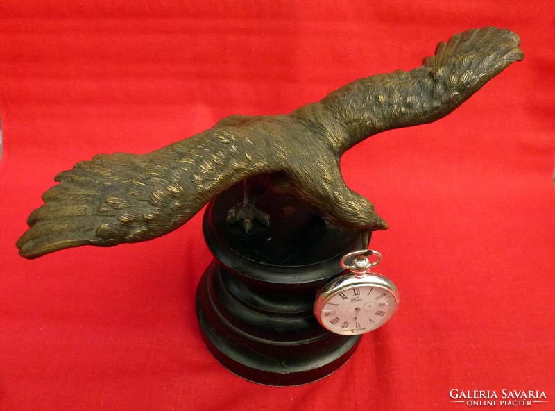 Turul bird pocket watch holder. Its material is bronze